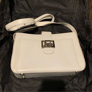 Celine white leather purse handbag